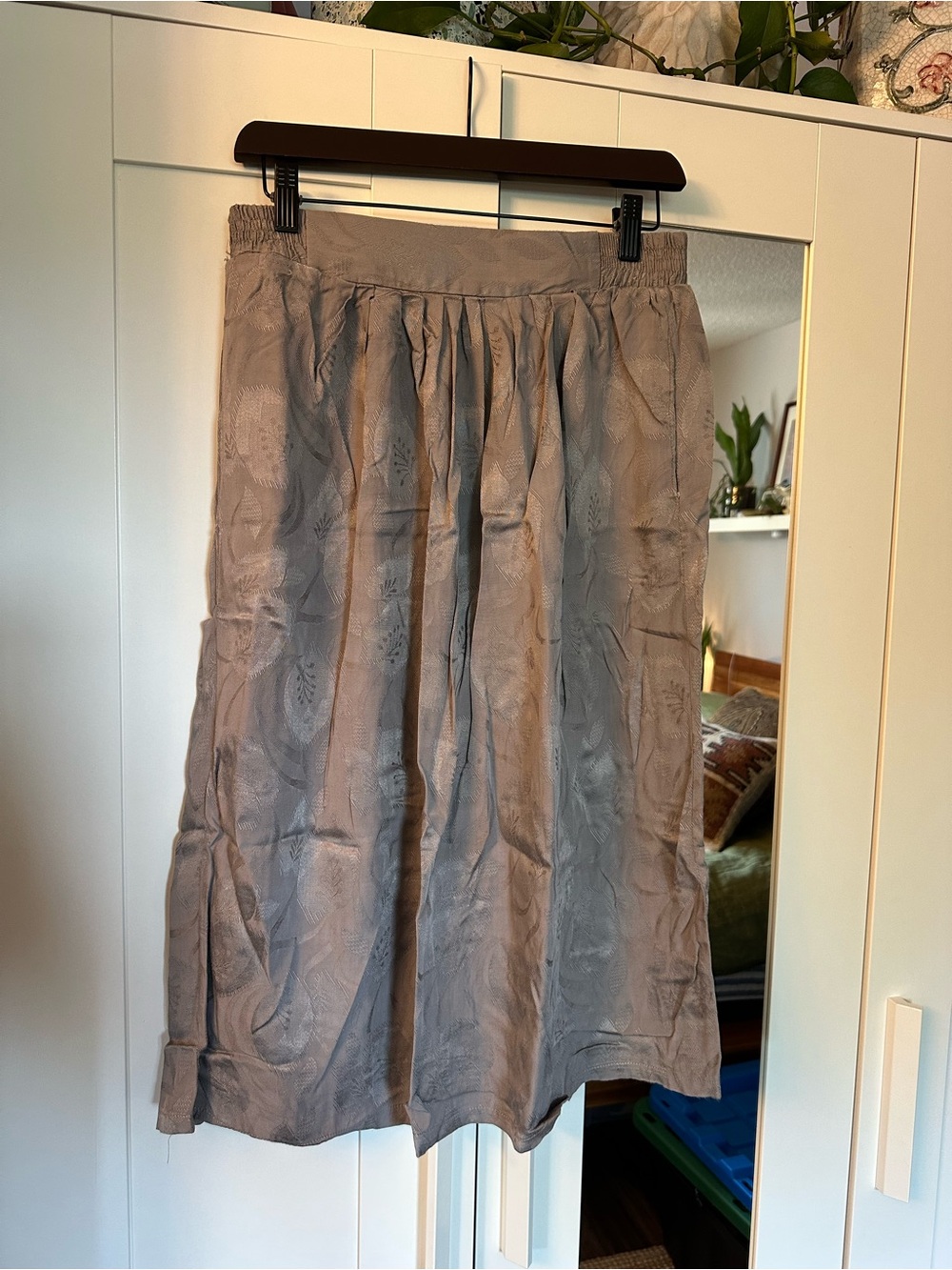 Vintage Gray Rayon Skirt